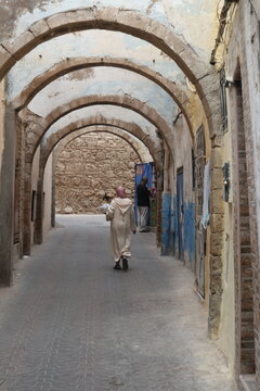 Arched Passage in the Old Medina of Safi, Morocco
