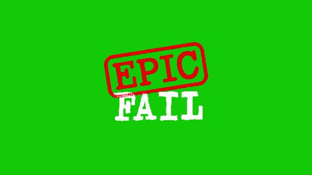 vector illustration of an epic fail sign