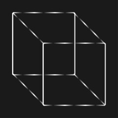 Cosmic Starry Sky Background: Blue Space Nebula Texture, Glowing Galaxy Wallpaper, Abstract Night Universe Digital Art Vector