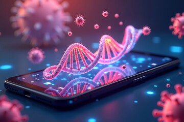 Revolutionizing COVID-19 Testing with Augmented Reality: Colorful DNA Strands on Smartphone Display