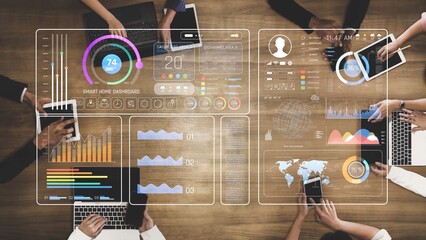 Smart home dashboard manages IoT system. Smart home dashboard controls temperature, dashboard tracks energy, smart home handles devices, and smart home dashboard monitors data. Marrow