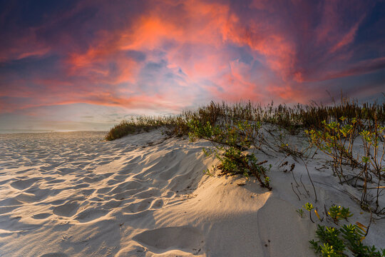 Sunset at West End Public Beach, Dauphin Island, Alabama, USA