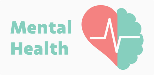 Heartbeat, medicine, mental health, mind, emotion, well-being, psychology, hospital, therapy, doctor, heart, health, brain, world mental health day, treatment, healing. Icon, set, vector