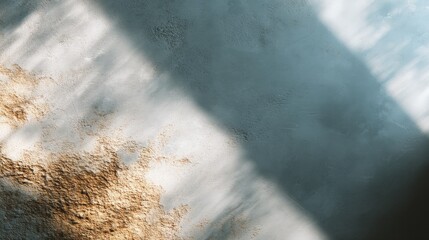 Abstract textured wall with natural shadows and warm tones, featuring a mix of blue and brown hues for artistic backgrounds