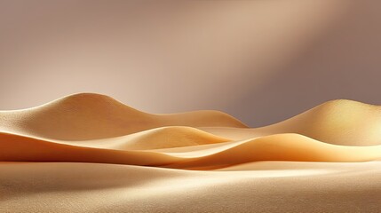 Serene Sand Dunes in Soft Lighting with Gentle Curves and Warm Earthy Tones