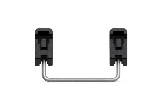 Mechanical keyboard stabilizer component on transparent background