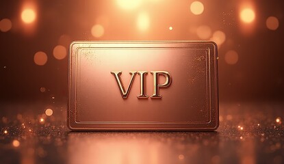 luxury vip seal over polished heavy metal background