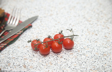cherry tomatoes on a white background