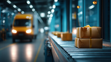 Faceless Courier Using a Building Service Corridor Door to Reach a Delivery Area Seen from Behind Showing Backstage Routes That Power Last Meter Logistics defocused corridor