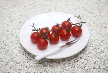 cherry tomatoes on a plate
