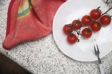 cherry tomatoes on a plate
