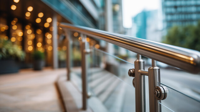 Close Up of a Clean Ramp Line Leading Into a Bright Lobby With Parcel Lockers Defocused in Background No People Visible Showing A City That Works Through Details minimal modern