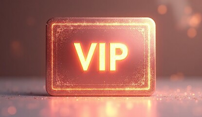 radiant vip logo on brushed futuristic metallic background