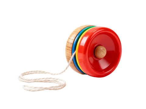 A Colorful Wooden Yo-Yo. A classic and simple traditional children's toy for skill and fun.