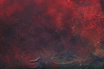 Abstract vivid brush stroke patterns blend together to form a dynamic textured artistic grunge styled painted background