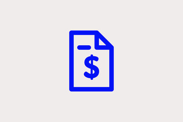 Money contract illustration in line style design. Vector illustration.