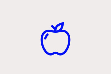apple illustration in line style design. Vector illustration.
