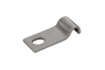 Metal industrial bracket fastener part on transparent background