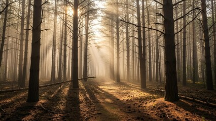 Obraz premium morning in the forest