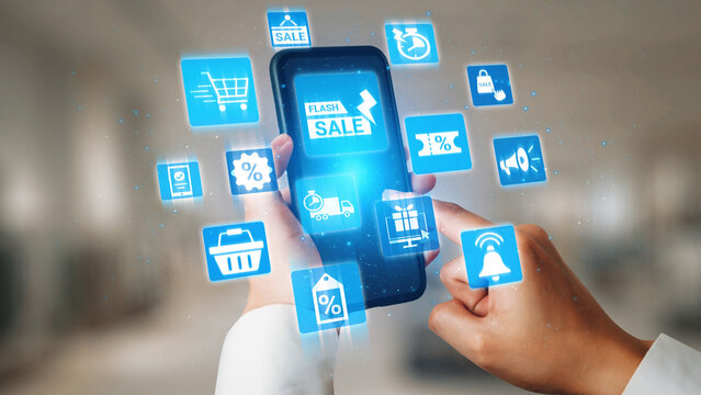 Flash sale icons show ecommerce, flash sale discount, and digital promotion. Flash sale drives customer shopping, flash sale marketing, and conversion growth. Gist