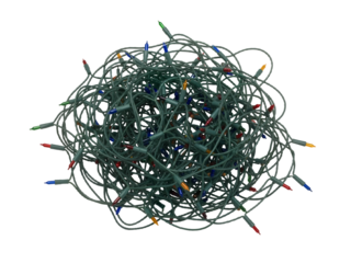 Tangled Christmas Lights – A Humorous Reminder of Holiday Decorating Challenges