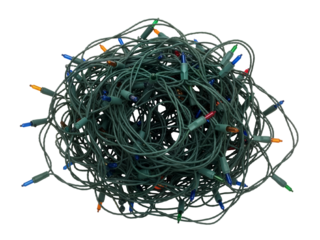 Tangled Christmas Lights – A Humorous Reminder of Holiday Decorating Challenges