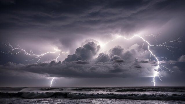 storm over the sea - Powered by Adobe