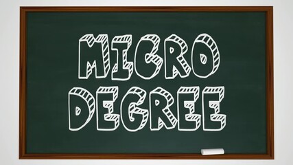 Micro Degree Chalk Board Class Course Learn Teacher Student 3d Animation
