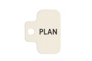 Plan keyword tag showing planning and strategy on transparent background