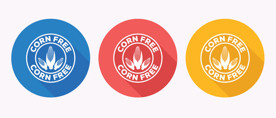 Corn free symbol three colorful circles product information nutrition food label