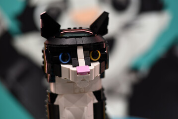 Fototapeta premium Lego cat portrait