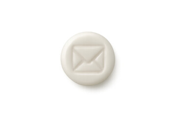 White 3d email icon for digital communication