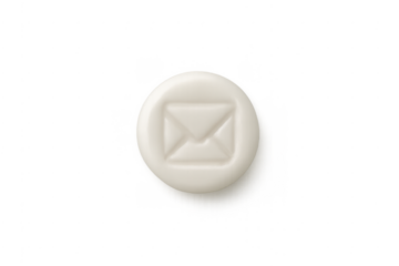 White 3d email icon for digital communication