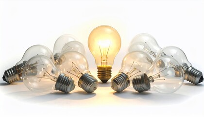 Illuminating concept of innovation, creativity, and the power of brilliant ideas  no special