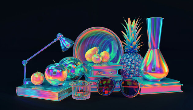 Familiar objects and applying a completely foreign color scheme