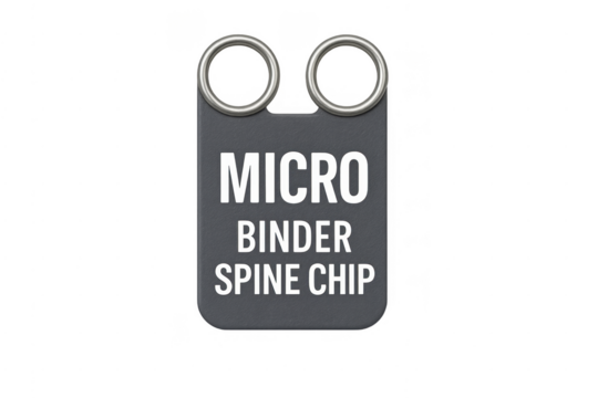 Micro binder spine chip gray metal rings