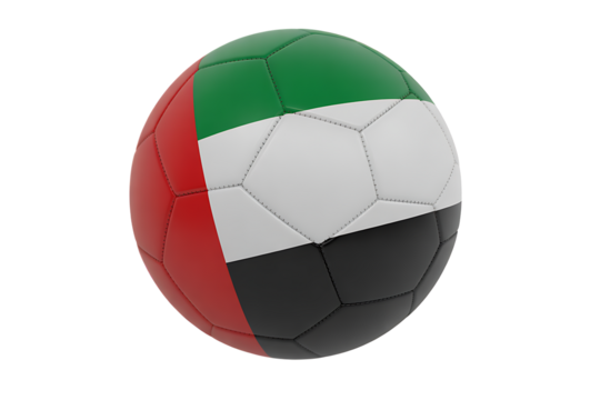 UAE Soccer Ball with National Flag Isolated on Transparent Background 
 - Powered by Adobe