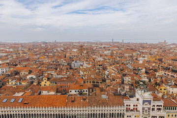 Venice cityscape rooftops offering aerial view