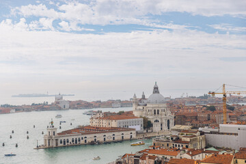 Venice cityscape with Santa Maria della Salute basilica