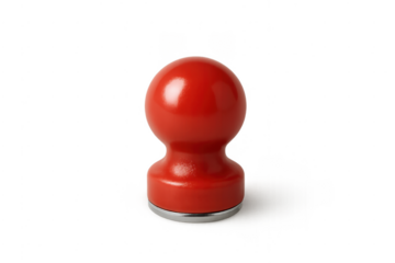 Red rubber hand stamp for official approval
