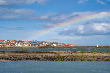 View over Anstruther in the East Neuk in Scotland 