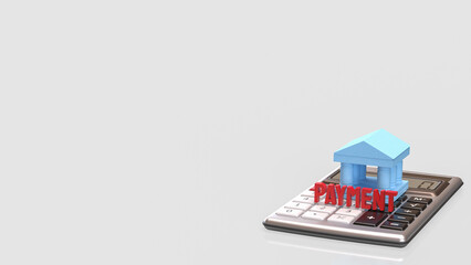 Financial Payment Calculation Banking Concept 3d render.