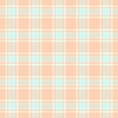Printout vector pattern plaid, sixties tartan background texture. Row seamless check textile fabric in light color.
