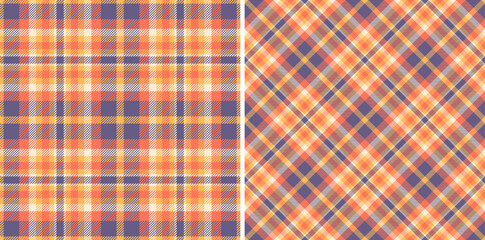 Check seamless vector of fabric textile background with a tartan pattern plaid texture. Set in vintage colors. Casual menswear fashion for daily style.