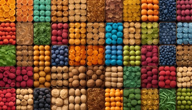 Colorful Medley of Fruits and Vegetables