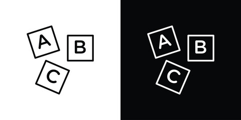 Baby ABC cubes icon In Trendy Design Vector Eps 10