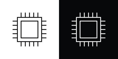 Computer microchip icon In Trendy Design Vector Eps 10