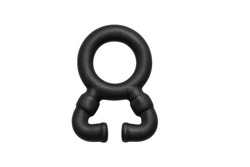 Black abstract taurus zodiac sign symbol on transparent background