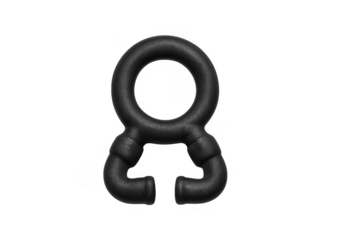 Black abstract taurus zodiac sign symbol on transparent background