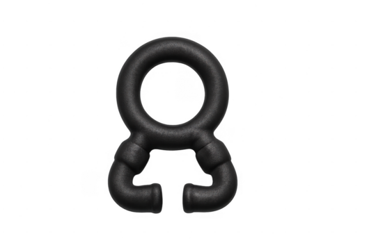 Black abstract taurus zodiac sign symbol on transparent background